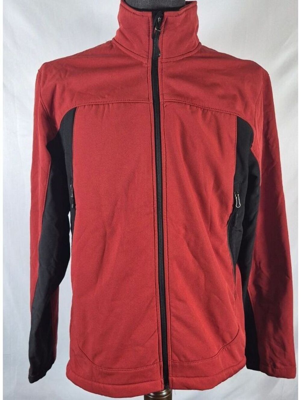 C9 Champion Medium Red Black Fleece Lined Softshell Jacket